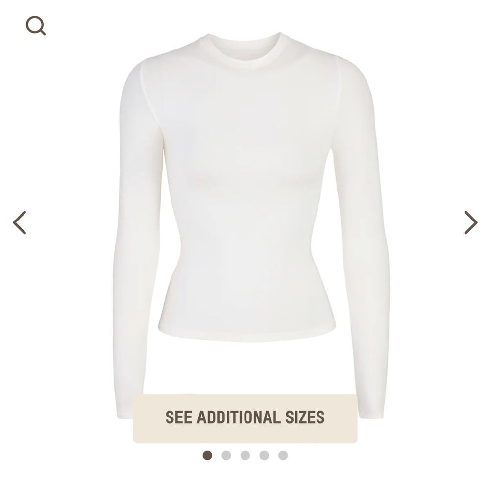 Skims Cotton Jersey Long Sleeve XS marble